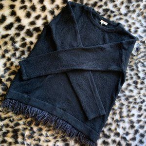 MOTH. Feather Trim Sweater.